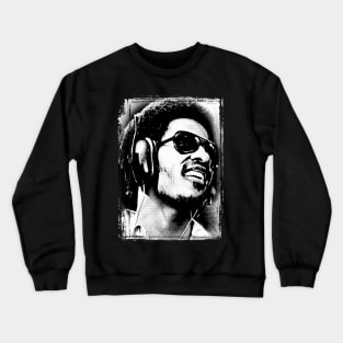 Vintage Stevie Wonder Halftone Pop Art Crewneck Sweatshirt